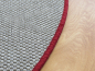 Preview: Flachgewebe Teppich grau in rund