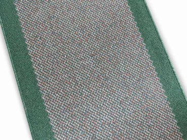 Porto Teppichläufer grün Fb. 27. In 3 unterschiedlichen Breiten. 67, 80, und 100 cm